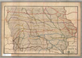 Railroad map of Iowa