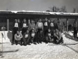 UMD 1959 ski team posed at tournament