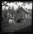 Brook Lodge, group pictures of Mrs. J.C. young, Mrs. H.K. Gish, and Mrs. T.S. Roberts "manicuring"