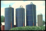 Harvestore brand silos and concrete silo.