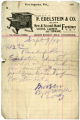 Handwritten receipt from R. Edelstein & Co., Dealers in New & Second-Hand Furniture, Stoves, Carpets, and Tinware