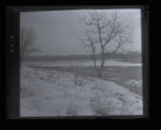 Background showing snow and the Mendota Bridge