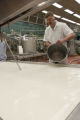 Making cheddar cheese in the Pilot Plant in the Food Science and Nutrition Building, St. Paul campus, University of MInnesota.