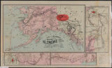 Map of Alaska showing the routes to the Klondike gold fields from the latest surveys to date