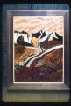 Alaska glacial scene in marquetry by T. Berg