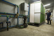 Swine farm with geothermal heating and cooling, the first in the U.S.