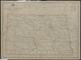 Post route map of the state of North Dakota : showing post offices with the intermediate distances on mail routes in operation on the 1st of January, 1919