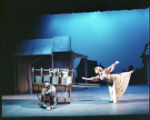 Two actors performing on stage in the 1987 UMD production of "Fiddler on the Roof"