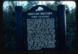 Roadside sign near Fort Clatsop on Netul River