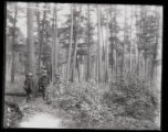 Roberts family in Pines on a bluff at the South end of the East arm of Lake Itasca
