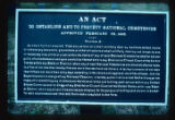 Sign bearing the National Cemeteries Act