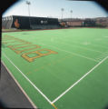 Malosky Stadium's field with Romano Gymnasium in background