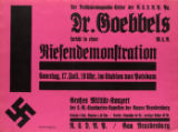 Dr. Goebbels spricht in einer Riesendemonstration