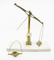 Equal arm balance scale with marble base