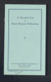Publications. Pamphlets. A Classified List of Social Hygiene Publications. (Box 172, Folder 04)