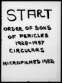 Sons of Pericles - Miscellaneous circulars, Vocational guidance program (Reel 15, Number 81)