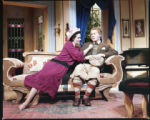 Two actors performing on stage in the 1984 UMD production of "Hay Fever"