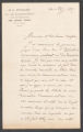 Letter from Eustache to Robert P. Harris, 1887