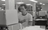 Student using a library computer