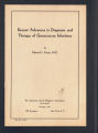 Publications. Pamphlets. Keyes, Edward L.""Recent Advances in Diagnosis and Therapy of Gonococcus Infections."(Box 174, Folder 02)