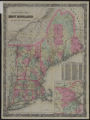 G. Woolworth Colton's railroad, township & distance map of New England : with adjacent portions of New York, Canada & New Brunswick