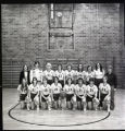 UMD 1977 women's basketball team on the basketball court