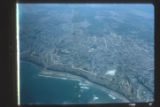 Aerial, Along coast, Approaching Lima