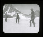Crossing the snow field of Mount Sifton
