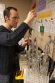Katie Cook, Enology Project Leader doing sensory evaluation of Minnesota wines at the Horticultural Research Center.