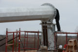 Assembly of the windmill at UMD Farm