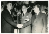 Robert J. Karon, Edward M. Warburg, and Moshe Sharett
