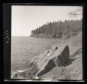 Rocky shoreline and islands on Lake Superior