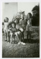 Phyllis Karsner Deitz and four children and a woman outdoors