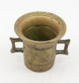Miniature two-handled bronze mortar