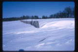 Snow fence and drift