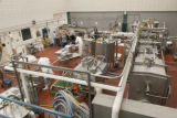 Making cheddar cheese in the Pilot Plant in the Food Science and Nutrition Building, St. Paul campus, University of MInnesota.