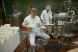 Making ice cream in the pilot plant at the University of Minnesota, Food Science and Nutrition building.