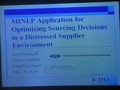 MINLP application for optimizing sourcing decisions in a distressed supplier environment