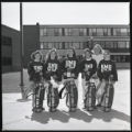 UMD 1991 women's golf squad posed outside of Humanities building