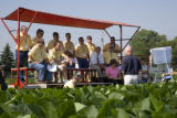 Soybean plots of University of Minnesota soybean researcher Seth Naeve for soybean production research.