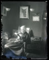 Mrs. Cleveland reading a book