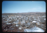 Ice blocks from Heart River breakup two days before