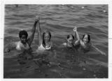 Girls in the water at Camp Ihduhapi