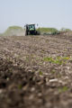 Spring discing of fields on the University of Minnesota, Rosemount Research and Outreach Center.