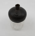 Pyrex glass nursing bottle with rubber nipple