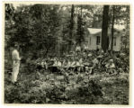 Religious service at camp