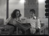 Students in Lake Superior Hall lobby