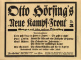 Otto Horfing's "Neue Kampf=Front" : Nr. 2 : Morgen und jeden weiteren Dienstag