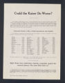 Publications. Pamphlets. Western Social Hygiene Association,""Could the Kaiser Do Worse?" (Box 170, Folder 07)