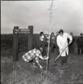 Planting trees at the horticultural center